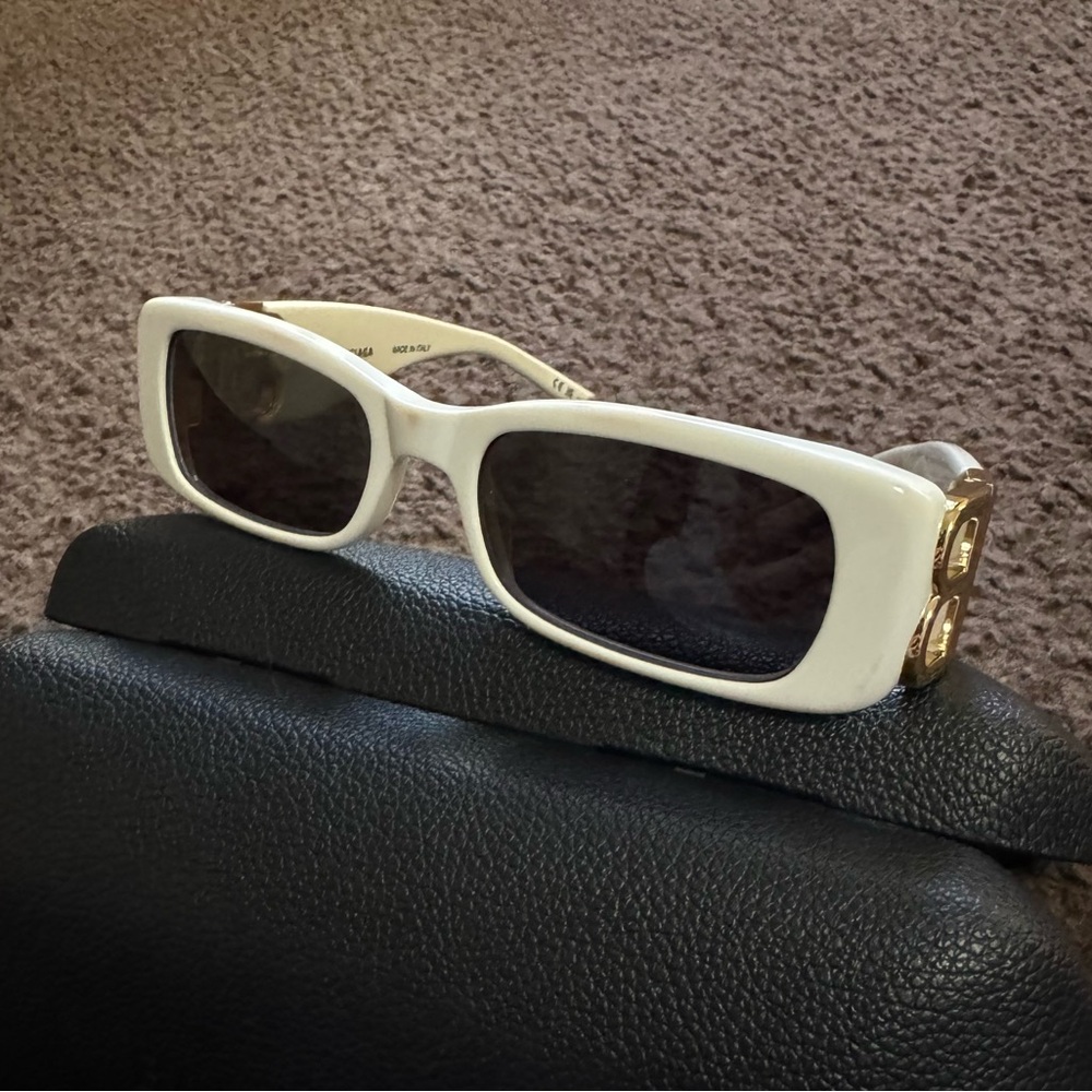 Balenciaga White Dynasty Sunglasses